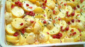 Read more about the article Kartoffeln alla carbonara mit Parmesankäse