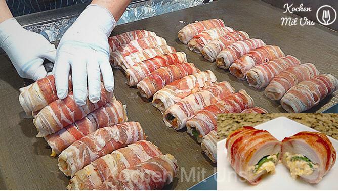 In Bacon eingewickelte Hähnchenbrustfilets In 20 Minuten fertig!