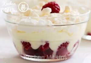 Read more about the article Schneesturm Dessert mit Himbeeren