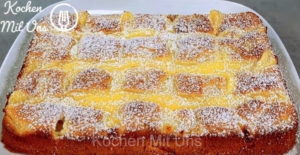 Read more about the article Schmilzt in deinem Mund, Apfelkuchen mit Vanillepuddig