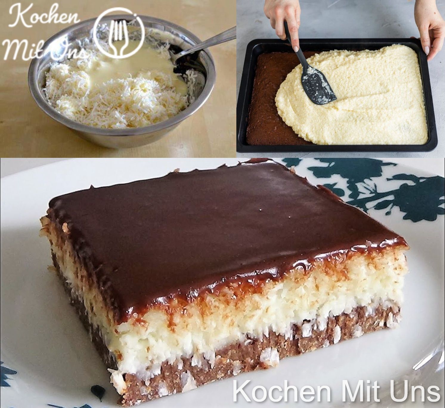 Bounty Kuchen ohne Backen in nur 10 Minuten zubereitet! - Kochen Mit Uns