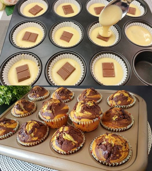 Fantastische Muffins in 2 Minuten bereit für den Ofen, superlecker