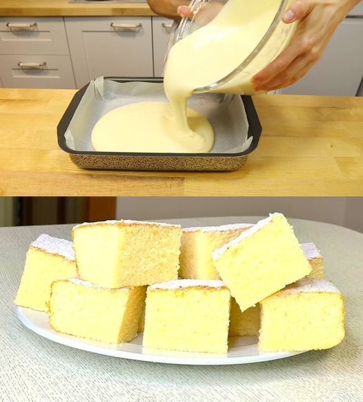 Heißer Milchkuchen mit 250g Tassenrezept in 15 Minuten im Ofen