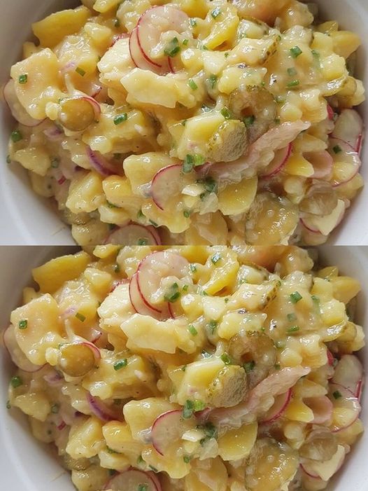 Ohne Schnickschnack, Frischer Kartoffelsalat zum Abnehmen mit 750 g Kartoffeln