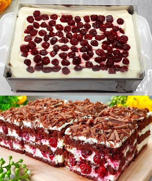 Blitzschnelle Schwarzwälder Kirschtorte mit 800 g Schlagsahne