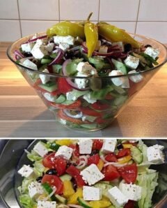 Read more about the article Alle lieben dieses Salat so lecker, Bauernsalat mit 250 g Schafskäse