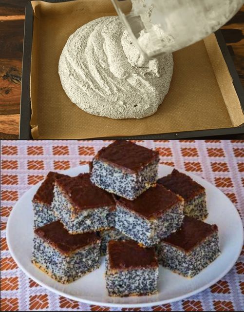 Mohnkuchen mit 10 Minuten Zubereitungszeit, ein Tassenrezept!