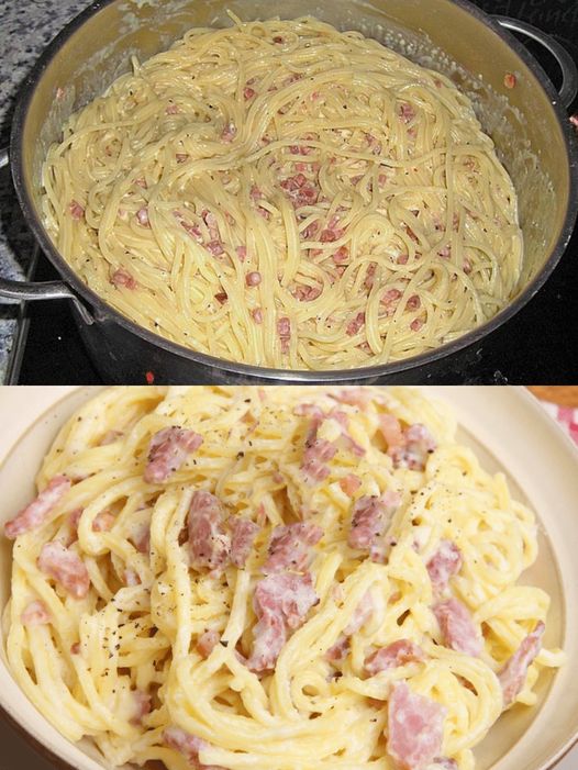 Spaghetti Carbonara in 30 Minuten auf dem Tisch