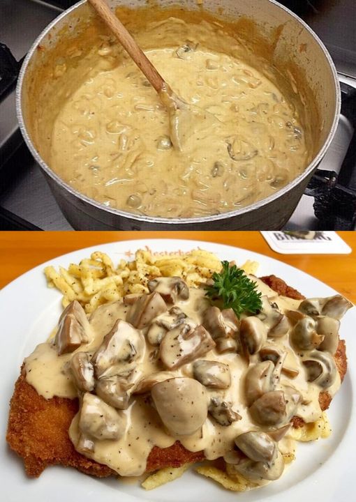 Schwarzwälder Jägersauce mit 250 g Champignons in 15 Minuten