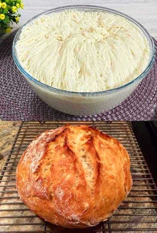 Brot ohne Kneten mit 3 Tassen Mehl