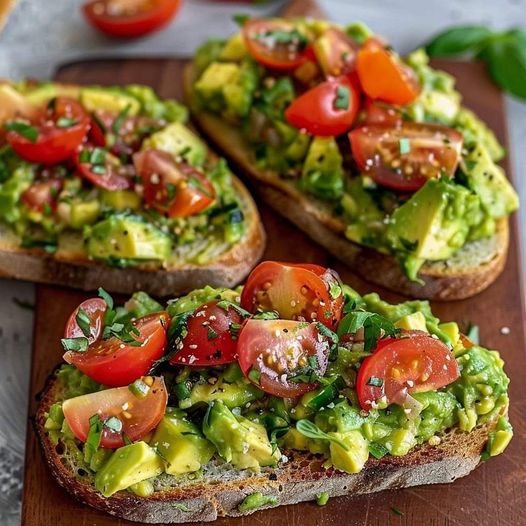 Ich konnte es täglich essen, Avocadobrot mit Tomaten