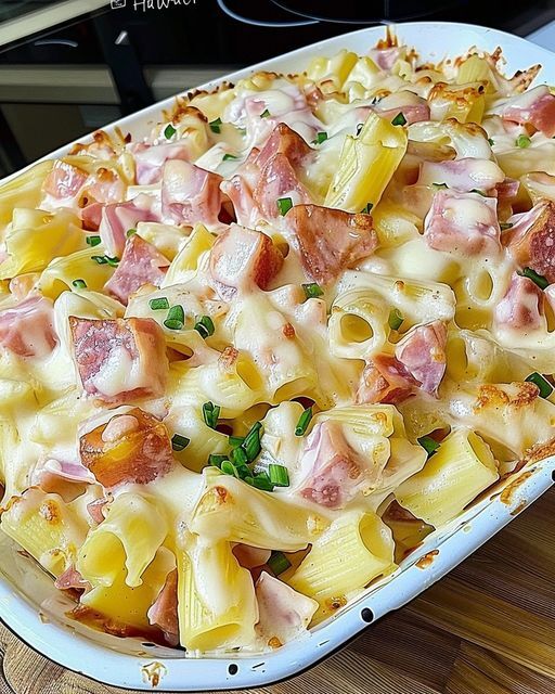 Nudelauflauf 'Hawaii' mit 250g Käse mache ich jede Woche