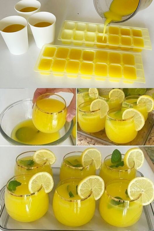 Zuckerfreie Limonade mit Zitrone Eiswürfel