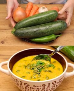 Read more about the article Die Suppe ist ein vergessener Schatz Sie brauchen nur 300 g Zucchini