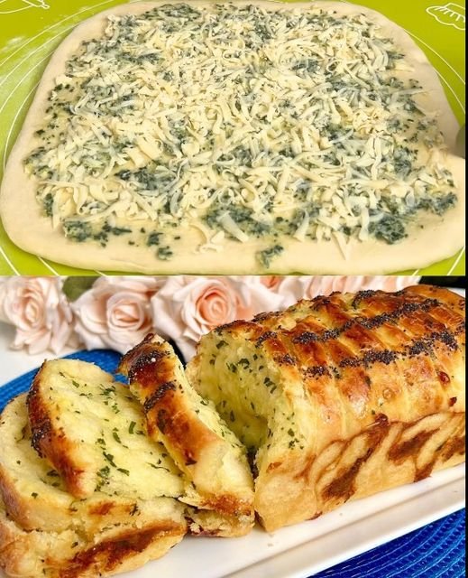 Schmeckt dermassen lecker, Knoblauchbrot mit 120g Parmesankäse