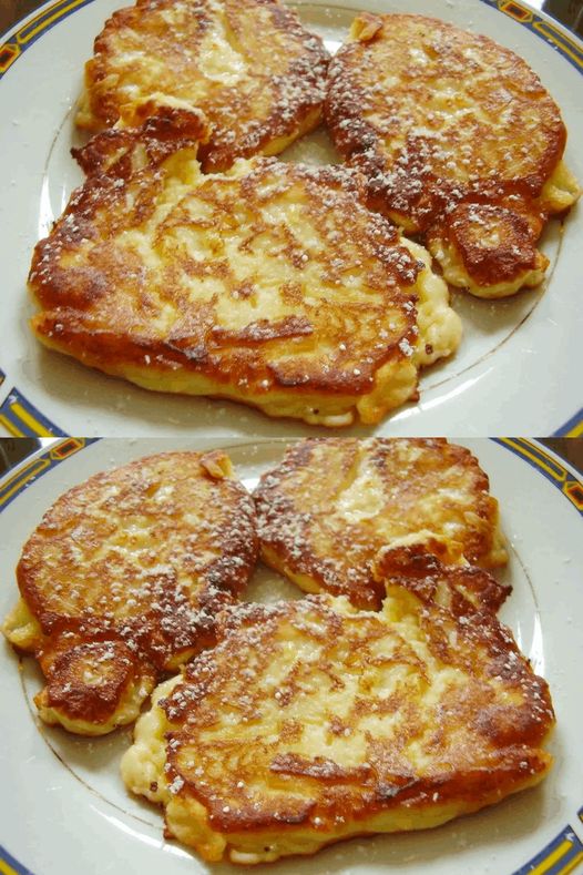 Quark Apfel Pfannkuchen mit 1 Packung Vanillepudding