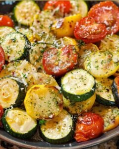 Read more about the article Gerösteter Knoblauch Parmesan Zucchini