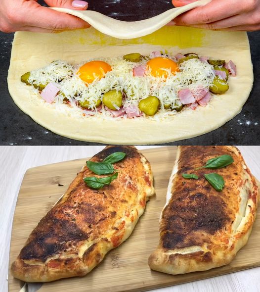  Blätterteig Calzone mit 100 g Salami & 150 g Käse