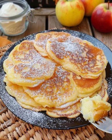 3 Minuten Apfel Joghurt Pfannkuchen die machen mich verrückt!