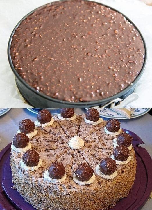 Ferrero Rocher Torte ohne Backen In 20 Minuten zubereitet