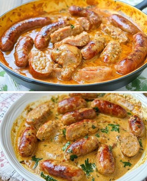 Bratwurst in Zwiebelsauce zum Sattessen soo lecker
