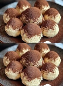 Read more about the article Tiramisu Kugeln mit 200 g Mascarpone und 120 g Löffelbiskuits