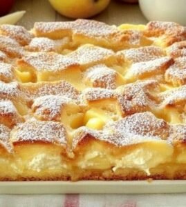 Read more about the article Unschlagbarer Apfelkuchen mit 1 packung Vanillepudding in 15 Minuten