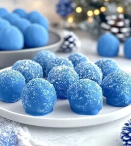 Read more about the article Superleckere Blaue Weihnachts Trüffel mit 200 g Schokolade