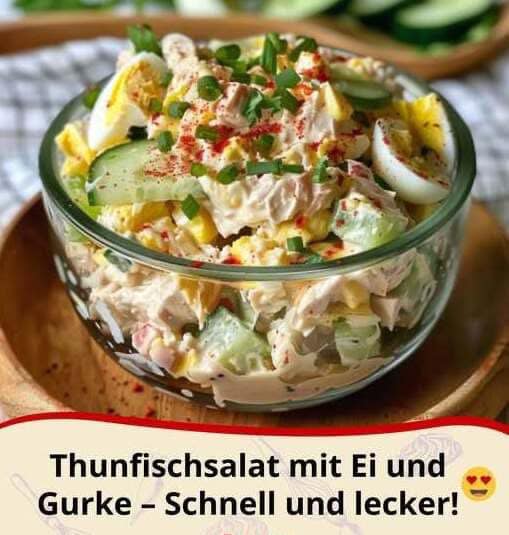 2x in der letzten Woche gemacht, Thunfischsalat mit Ei und Joghurt!