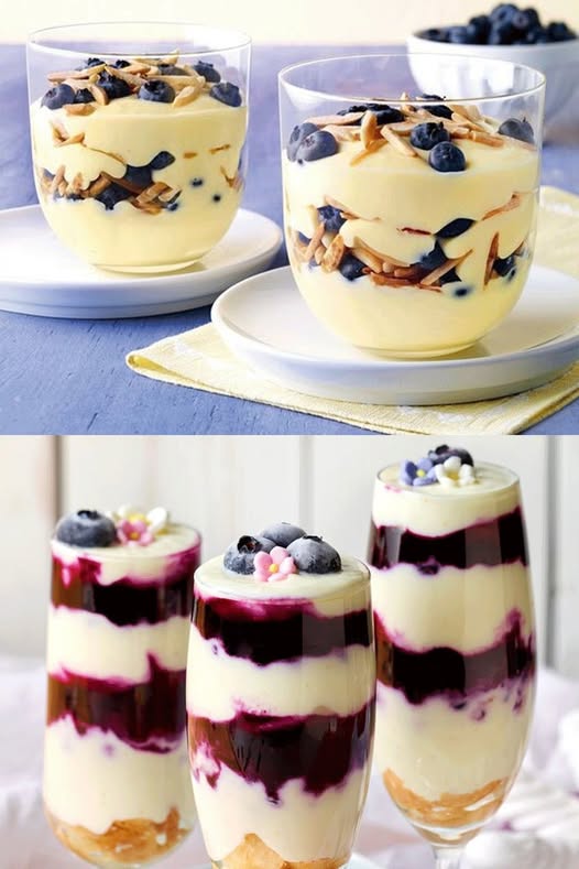 Heidelbeer Mascarpone Dessert mit 1 Pck. Puddingpulver in 15 Minuten