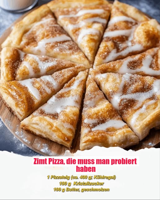 Zimtpizza mit 1 Paket Pizzateig in 20 Minuten gemacht!