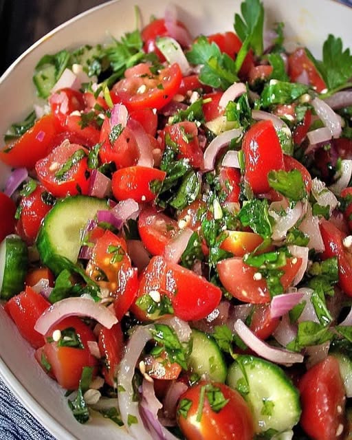 Ein Salat den einfach alle llieben mit 450 g Tomaten