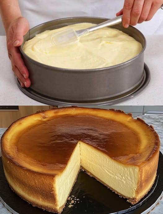 Käsekuchen mit 800 g Quark ohne Boden in 10 Minuten im Ofen