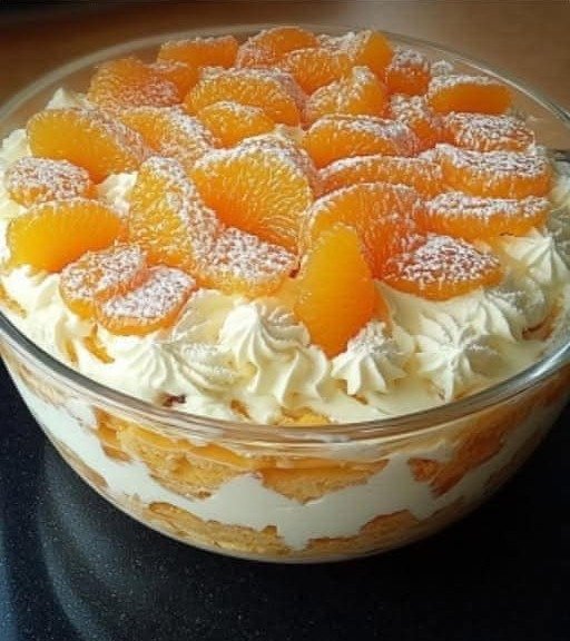 Mandarinen Tiramisu in 5 Minuten zubereitet mit 250g Pudding!