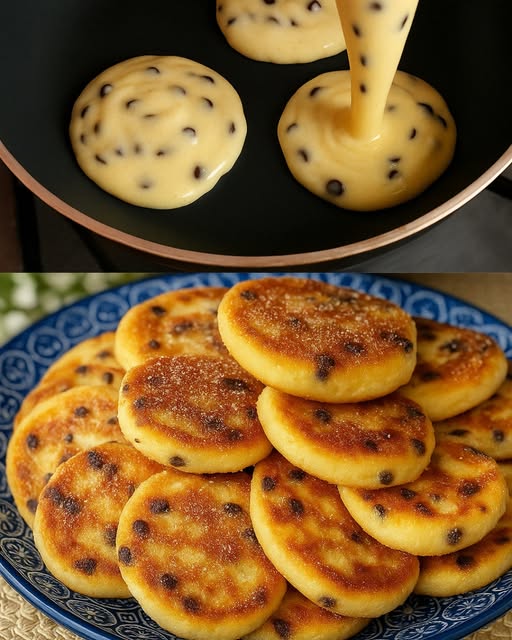 5 Minuten Joghurtpfannkuchen mit Schokoladenstückchen