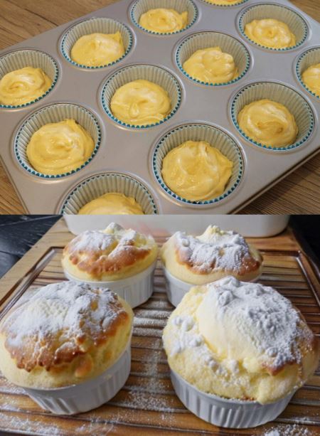 Mhmm Ich verühre 400 g Quark mit Vanillepudding, Muffins in 5 Minuten ...