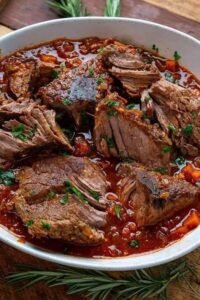 Read more about the article Zergeht im Mund, Italienischer Schmorbraten mit Knoblauch