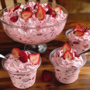 Read more about the article Erdbeerwolke Dessert mit 5 Minuten Zubereitungszeit
