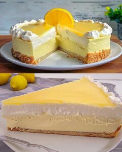 Read more about the article Zitronen Joghurt Torte mit 700 g Magerquark ohne Schnickschnack!