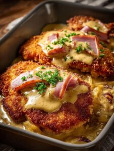 Read more about the article Megasaftig und lecker, Elsässer Schnitzel ein cremiger Traum