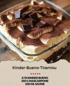 Read more about the article Kinder Bueno Tiramisu in 15 Minuten gemacht