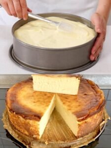 Read more about the article Nur 3 Minuten Zubereitung, Käsekuchen ohne Boden