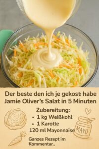 Read more about the article Leckerer Jamie Oliver’s Salat mit 1 kg Weißkohl