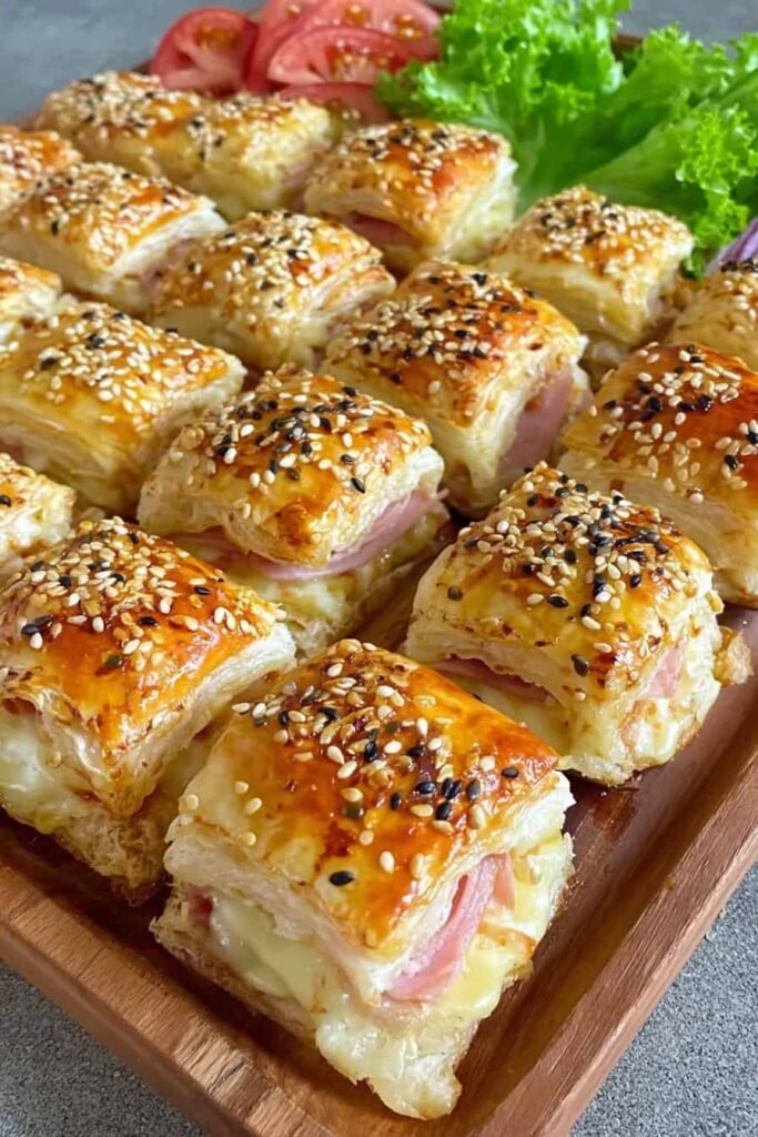 Blätterteig-Schinken-Käse-Häppchen
