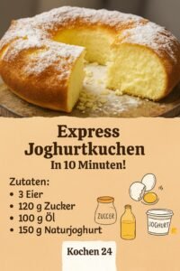 Read more about the article Express Joghurtkuchen in 10 Minuten!