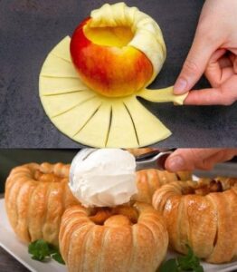 Read more about the article Nehmen Sie 1 Apfel, 400 g Blätterteig und bereiten Sie dieses Dessert in wenigen Minuten