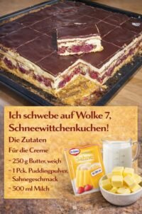 Read more about the article Ich schwebe auf Wolke 7, Schneewittchenkuchen mit Suchtpotenzial!