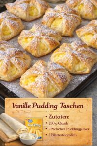 Read more about the article Superleckere Vanille Pudding Taschen in 20 Minuten