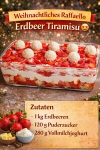 Read more about the article Weihnachtliches Erdbeer Tiramisu in 10 Minuten schon bereit