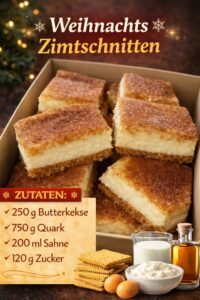 Read more about the article Weihnachts-Zimtschnitten ein Blitzrezept 🎄